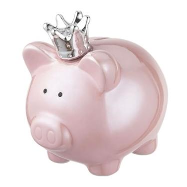 Imagem de Requintado cofrinho vintage cerâmico bonito caixa econômica ornamento moda caixa de moedas desktop para sala de estar fácil de armazenar