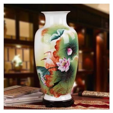 Imagem de Vaso de decoração de vaso flores chinesas artesanais ornamentos de flores coisas significativas, estilos clássicos favoritos, lindas decorações de casa