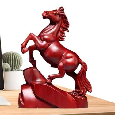 Imagem de Estatuetas De Cavalo - Esculturas De Entalhadas À Mão Para Ornamento | Significado De Sucesso Decoração Equina Para Casa | Para Escritório Sala De Estar Mesa Ano Novo Chinês Natal