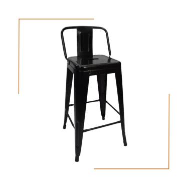 Imagem de Banqueta Alta Oficial Iron Tolix com Encosto