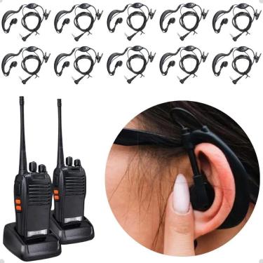 Imagem de Kit 10 Fone De Ouvido Radio Comunicador Baofeng 777S Uv5R Ht