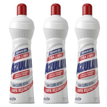 Imagem de Tira Limo Azulim 500ML Azulim com Cloro Ativo, kit3unidades