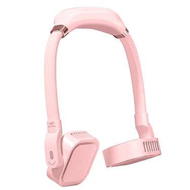 Imagem de Ventilador portátil de pescoço suspenso colar preguiçoso Sem mãos USB Bateria recarregável 3 Marchas ajustáveis pessoal