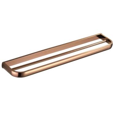 Imagem de 3FLQOOPP Ferragens de banheiro ouro rosa prateleira de toalha de banho de luxo suporte de escova de vaso sanitário suporte de papel cabide gancho saboneteira conjunto de acessórios de banheiro, cesta