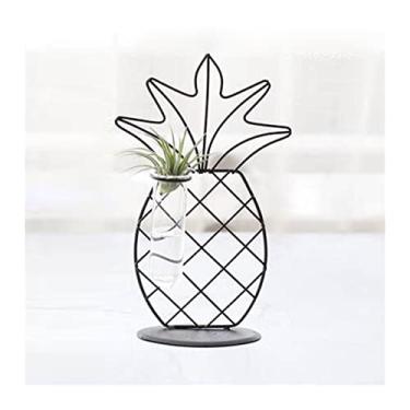 Imagem de U5GAAALPPQ9 Vaso decorativo decoração linhas de vaso minimalista abstrato vaso de ferro seco vasos de flores secas ornamentos de flores nórdicas vaso de flores (cor: B2) (C3)