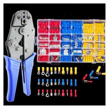 Imagem de 102/140/280/300/480/720 peças Conjunto de terminais de pressão a frio sortidos com alicate (720 peças e HS-30J)