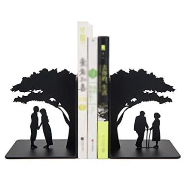 Imagem de U5GAAALPPQ9 Terminais de livros para prateleiras Suporte de livros para casais criativos estante de livros de metal antimóvel Estante Desktop em forma de L terminais de livro livros rack de