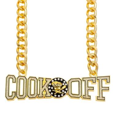 Imagem de daijbling Colar de medalha de ouro grande com corrente de giro Cook Off, prêmio de culinária, prêmio de culinária de chili para mulheres, homens, família, cozinha, decoração, presente