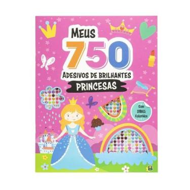 Imagem de Meus 750 Adesivos De Brilhantes - Livro De Colorir princesas - 0000277