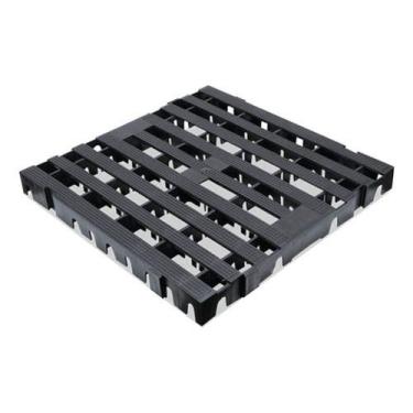 Imagem de Deck Piso Pallet Piscina Plástico 50x50 Estrado Preto Kit 20 - Wlplast