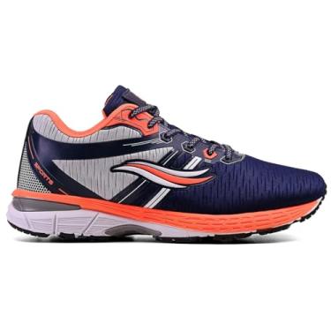 Imagem de Tênis Masculino Feminino Caminhada Academia Corrida Gel-Revolution Gel-Revelation Leve Macio Confortavel (Marinho-Laranja, BR, Adulto, Numérico, 41)
