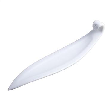 Imagem de Inserção de incenso de cerâmica clássica, criativa, simples, formato de folha, incenso para quarto, sala de estar, suporte de incenso para decoração