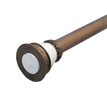 Imagem de Haste para cortina de chuveiro extensível sobre o banho, hastes de tensão de mola podem ser usadas como varão de cortina, haste de cortina de chuveiro, haste de armário, cabide, sem perfuração, estilo