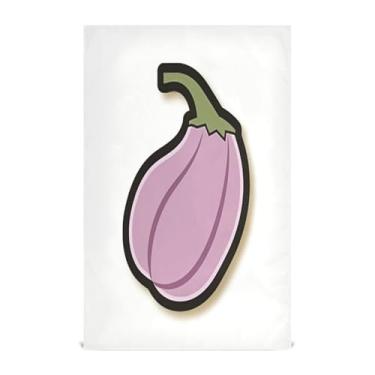 Imagem de Wassud Toalhas de cozinha berinjela toalhas de prato de cozinha 1 pacote panos de prato macios com laço para pendurar toalha de mão super absorvente de secagem rápida toalhas de chá de mesa