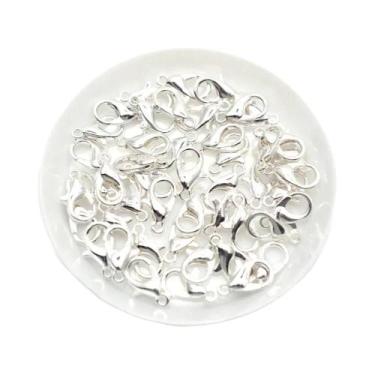 Imagem de Fechos De Lagosta Banhados a Prata 50 Peças 10-21mm Para Fabricação De