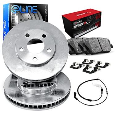 Imagem de R1 Concepts Rotores de freio dianteiros da série eLine com pastilhas OEP ideais, kit de ferragens e fio do sensor 1EB.40014.54