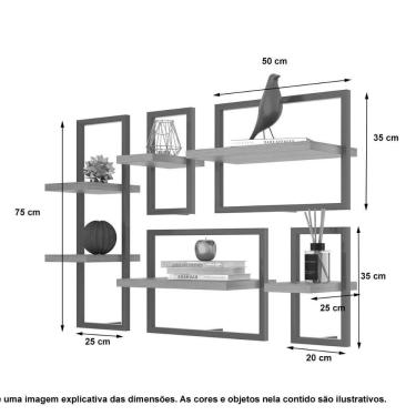 Imagem de Conjunto 6 Prateleiras Industrial Montana - Pleno