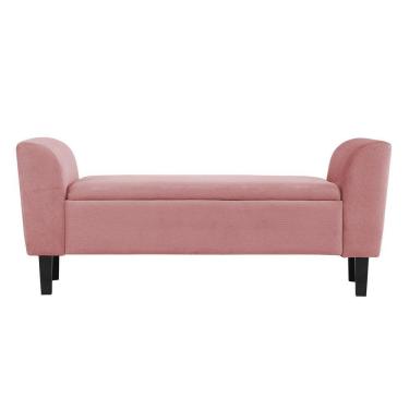 Imagem de Recamier Bau Malibu 1,20m Suede Rose - Inova Decor
