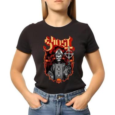 Imagem de Baby Look Feminina Banda Ghost 100% Algodao New Model - NoBrand, Preto