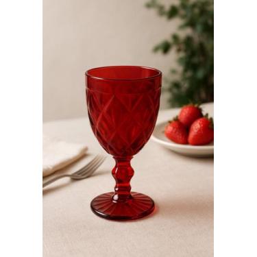 Imagem de Taça Vidro 340 Ml Diamond Rubi Vermelho - Lanty
