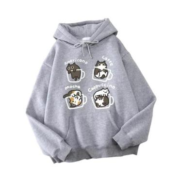 Imagem de Moletom Masculino Harajuku Com Estampa De Cinco Gatinhos Brincando Na 