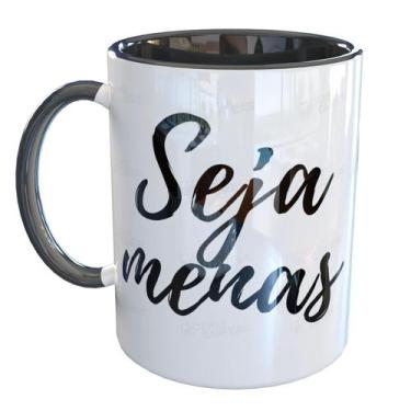 Imagem de Caneca Porcelana Seje Menas Presente Divertido - Pense Canecas, Preto