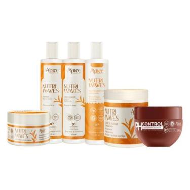 Imagem de Kit Shampoo, cond, Gelatina, Ativador, Máscara Nutri Waves e másc Ph C