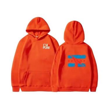Imagem de Moletom Masculino CM Punk Com Capuz, Estampa De Moda Outono Inverno, C
