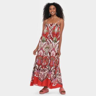 Imagem de Vestido Farm Cropped Odara, Verde, Rosa, M