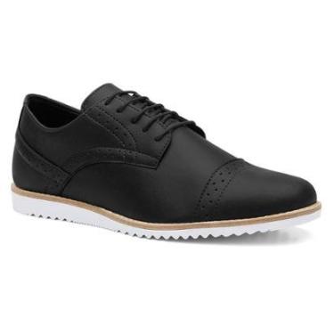 Imagem de Sapato Social Masculino Couro Moderno Bico Fino Estilo Oxford Leve Confortável Esporte...