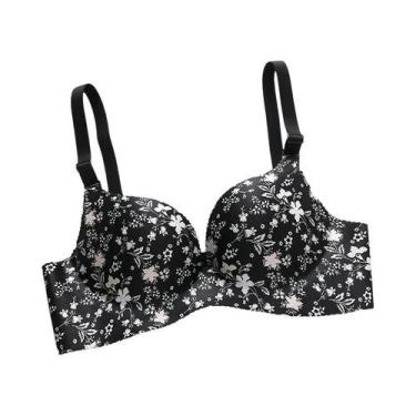 Imagem de Sutiã Push up Sem Costura Com Estampa Floral Para Mulheres, Lingerie S