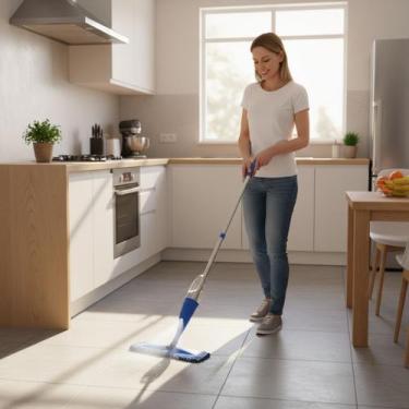 Imagem de Mop Spray Rodo Esfregão Com Reservatório Gatilho Limpa Seca - CLEAN TE