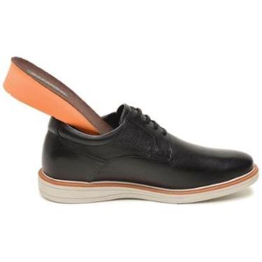 Imagem de Sapato Casual Couro Rafarillo Aumenta Sua Altura 7cm Antitranspirante Confortavel Cadarço Elastico-Masculino
