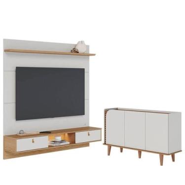 Imagem de Painel para Tv Home Suspenso Bali 1.6 com Aparador Buffet Jurerê Off W