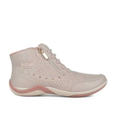 Imagem de Tênis Feminino Kolosh Cano Alto Com Strass Rosa 38, Rosa, 38