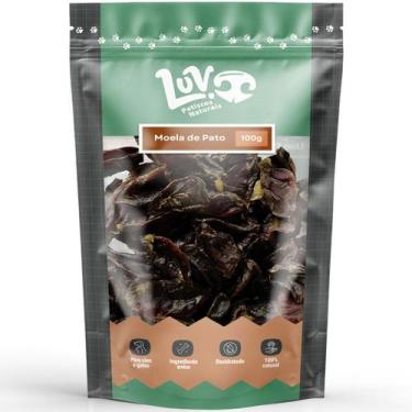 Imagem de Petisco Natural Cães e Gatos Moela de Pato Desidratada 100g LUV Petisc