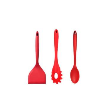 Imagem de Conjunto 3 Peças - Colher 27cm, Espátula 26,2cm e Pegador de Macarrão 
