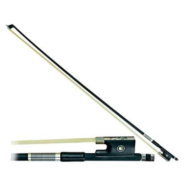 Imagem de Arco de violino scarlett 4/4 crina animal em fibra de carbono cor pret