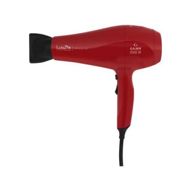 Imagem de GA.MA ITALY Secador de Cabelo Lichia Ceramic Íon 2100W, Vermelho, 110V