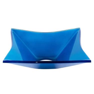 Imagem de CUBA DE VIDRO QUADRADA 31CM AZUL ESCURO