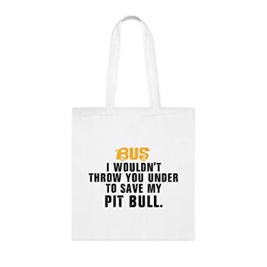 Imagem de Throw You Under A Bus, Sacola Engraçada, Bolsa de Ombro, Sacolas Reutilizáveis, Cesta de Aniversário de Natal, Branco