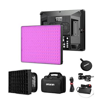 Imagem de Painel de luz de vídeo colorido Amaran P60C RGBWW, temperatura de cor 2500K-7500K, 60W, CRI95+/TLCI 96+, 5900lux@1m, 10 efeitos de luz, com Softbox, aplicativo de suporte, desenvolvido pela Aputure