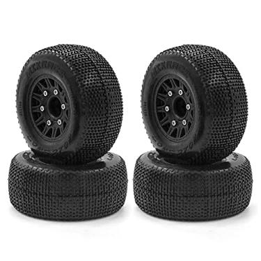 Imagem de MOOKEENONE 4PCS Plastic RC Short Truck Tires Off-Road Model Remote Control for Huanqi dhk8135 1/10 RC