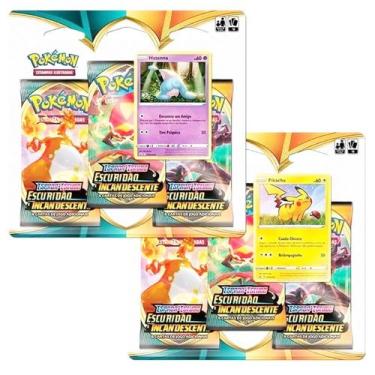 Kit Cartinhas Pokemon =60pctes Cards Bater Bafo Pokemon em