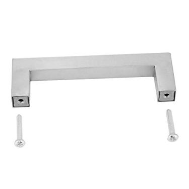 Imagem de Puxador de armário, Puxador de armário de estilo simples, Puxador de armário de aço inoxidável de acabamento requintado de 12 mm para armários de armários (128 mm)