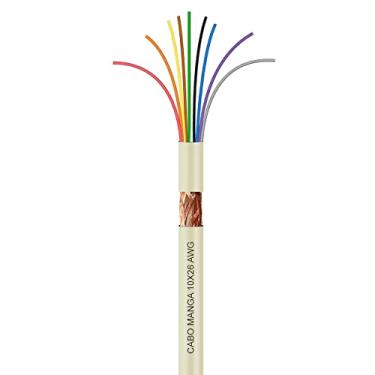 Imagem de Cabo Manga 10x26 AWG - com Blindagem Bege - 50 Metros