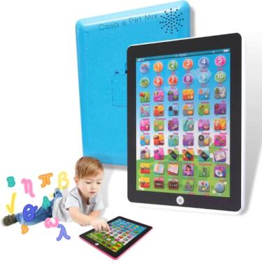 Imagem de Tablet Interativo Azul Educacional Educacional Infantil Meninos e Meninas (Azul)