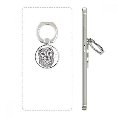 Imagem de Suporte de anel de celular para bebês com pintura humana para gatos