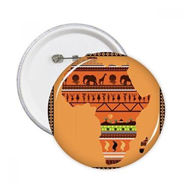 Imagem de Mapa de paisagem com nome do continente africano, broches, decoração de roupas, 5 peças, presente