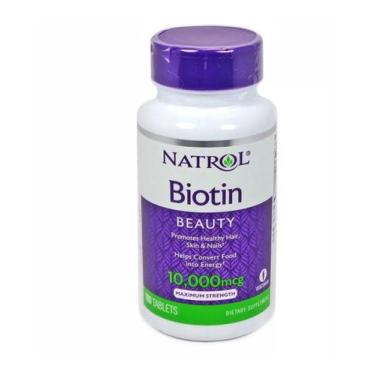 Imagem de Biotina 10,000 Mcg Natrol 100 Tablets Cabelo E Unha Eua